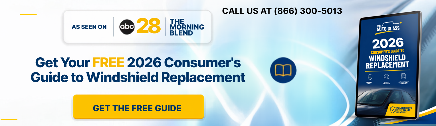 As seen on ABC 28 The Morning Blend - get your free 2026 Consumer's Guide to Windshield Replacement from Mr. Auto Glass
